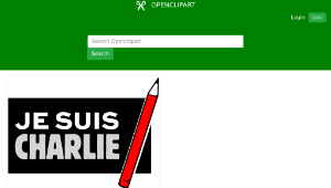 openclipart圖庫：Je suis Charlie - Freedom of Press縮圖