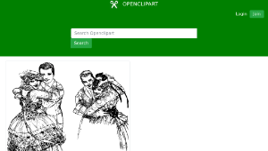 openclipart圖庫：Two Couples Dancing