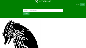 openclipart圖庫：Crow silhouette縮圖