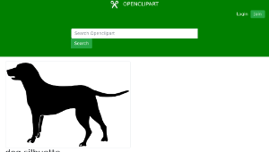 openclipart圖庫：dog silhuette縮圖