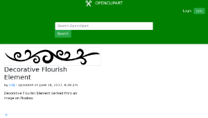 openclipart圖庫：Decorative Flourish Element-資源代表圖