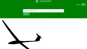 openclipart圖庫：Glider silhouette-資源代表圖