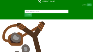 openclipart圖庫：Slingshot With Stones-資源代表圖