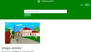 openclipart圖庫：Grupo escolar 縮圖