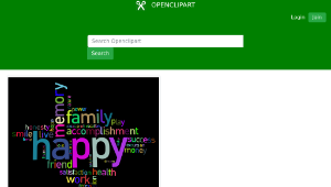 openclipart圖庫：Prismatic Happy Family Word Cloud-資源代表圖