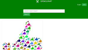 openclipart圖庫：Colorful Thumbs Up Fractal 2-資源代表圖
