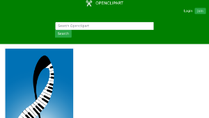 openclipart圖庫：Clef Keyboard Recreation