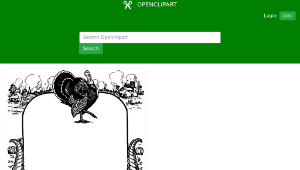 openclipart圖庫：Thanksgiving Turkey Frame