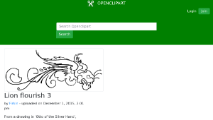 openclipart圖庫：Lion flourish 3縮圖