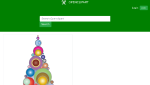 openclipart圖庫：Colorful Abstract Circles Christmas Tree 3-資源代表圖