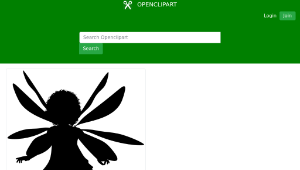 openclipart圖庫：Child Fairy Silhouette-資源代表圖