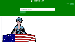 openclipart圖庫：Betsy Ross: Colour-資源代表圖