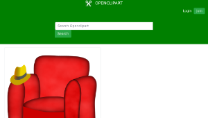 openclipart圖庫：hat on a chair .-資源代表圖