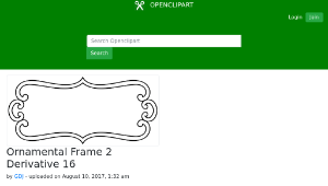 openclipart圖庫：Ornamental Frame 2 Derivative 16縮圖