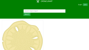 openclipart圖庫：Sand Dollar Skeleton縮圖