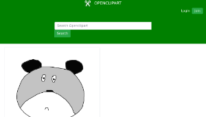 openclipart圖庫：Sad bear gray縮圖