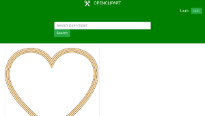 openclipart圖庫：Pencil Heart縮圖