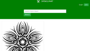 openclipart圖庫：Tribal Flower 5-資源代表圖