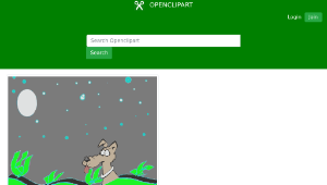 openclipart圖庫：Dumb Dog on the Hill縮圖