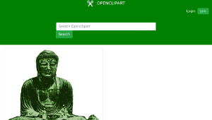 openclipart圖庫：Big Green Buddha