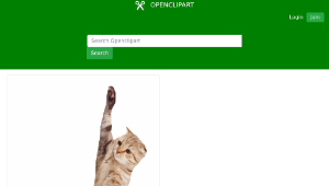 openclipart圖庫：Cat with paw up-資源代表圖