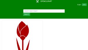 openclipart圖庫：TULIP Simple Red Flower- remixed, one color.-資源代表圖