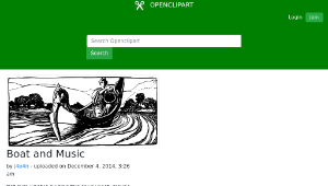 openclipart圖庫：Boat and Music