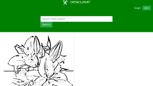 openclipart圖庫：Street Flowers Woodcut-資源代表圖