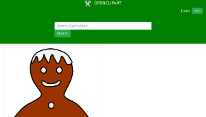 openclipart圖庫：Gingerbread Boy-資源代表圖