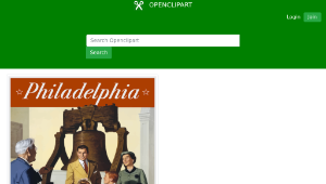 openclipart圖庫：Vintage Travel Poster Philadelphia-資源代表圖