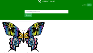 openclipart圖庫：Iridescent Butterfly 2縮圖