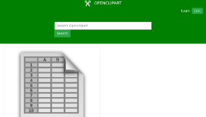 openclipart圖庫：Spreadsheet Document Icon No Fonts縮圖
