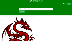 openclipart圖庫：Crimson Tribal Dragon 56縮圖