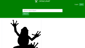 openclipart圖庫：Frog Silhouette縮圖
