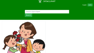 openclipart圖庫：Mother and Children (#2)