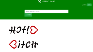 openclipart圖庫：Ambigram Hot ! Bitch-資源代表圖