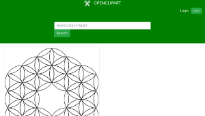 openclipart圖庫：Flower of Life Donut