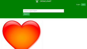 openclipart圖庫：A shiny red heart-資源代表圖