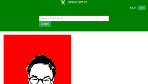 openclipart圖庫：read book with glasses縮圖