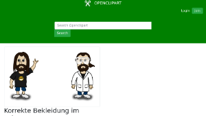openclipart圖庫：Korrekte Bekleidung im Labor