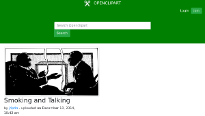 openclipart圖庫：Smoking and Talking