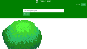 openclipart圖庫：Pixel Tree Light Green