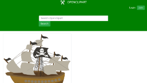 openclipart圖庫：pirate ship-資源代表圖