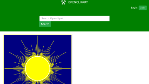 openclipart圖庫：Radiant Sun 2縮圖