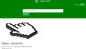 openclipart圖庫：Hand, isometric. 