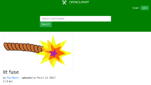 openclipart圖庫：lit fuse-資源代表圖