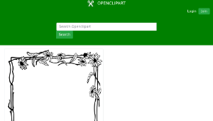 openclipart圖庫：Simple Daisy Frame縮圖