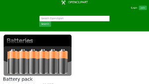 openclipart圖庫：Battery pack-資源代表圖