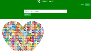 openclipart圖庫：Colorful Puzzle Heart 3-資源代表圖