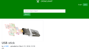 openclipart圖庫：USB stick-資源代表圖